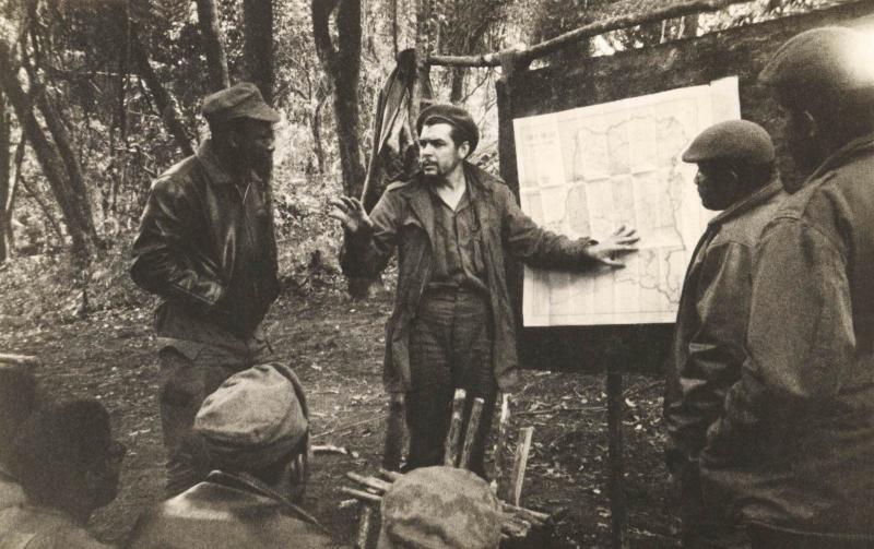 After Che resigned from all his positions in Cuba, he first joined the secret struggle for the liberation of Africa in the Congo, 1965.jpg